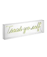 Treat Yo Self Contemporary Glam Acrylic Box Usb Operated Led Neon Light