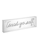 Treat Yo Self Contemporary Glam Acrylic Box Usb Operated Led Neon Light