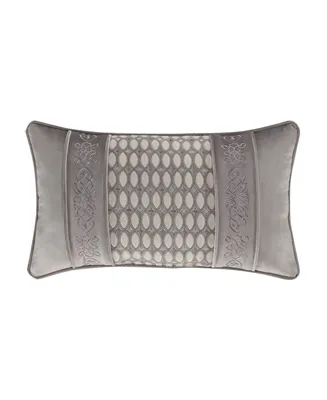 J Queen New York Belvedere Decorative Pillow, 14" x 24" - Silver