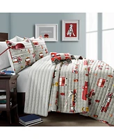 Lush Decor Kids Fire Truck -Pc. Quilt Set