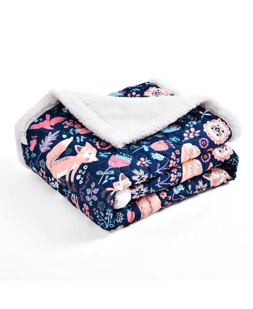 Lush Decor Pixie Fox Sherpa Throw for Kids, 60" x 50"