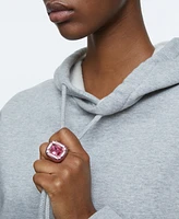 Swarovski Crystal Molded Solitaire Statement Ring