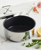Circulon SteelShield C-Series Tri-Ply Clad Nonstick Saucepan with Lid, 2-Quart, Silver