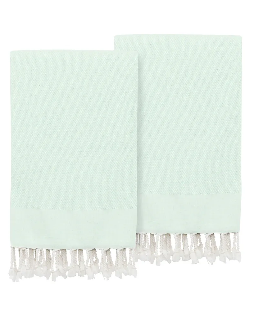 Linum Home Textiles Turkish Cotton Fun Paradise Pestemal Hand or Guest  Towels, Set of 2