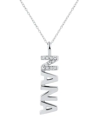 Diamond "Nana" Pendant Necklace (1/10 ct. t.w.) in Sterling Silver