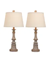 Fangio Lighting Candlestick Resin Table Lamps, Set of 2