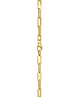 Italian Gold Paperclip Link 18" Chain Necklace in 14k Gold