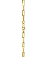 Italian Gold Paperclip Link Chain Necklaces In 14k Gold