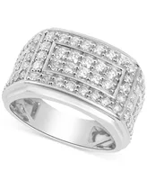 Men's Diamond Cluster Ring (2 ct. t.w.) 10k Gold