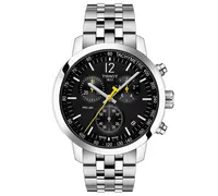 Tissot Men's Swiss Chronograph Prc 200 Stainless Steel Bracelet Watch 43mm