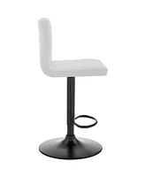 Duval Adjustable Faux Leather Swivel Bar Stool
