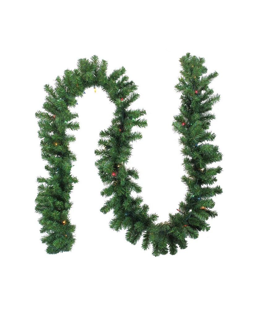 Northlight 9' Pre-Lit Oak Creek Pine Artificial Christmas Garland - Multi Lights