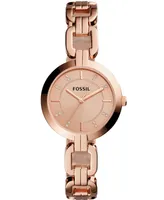 Fossil Women's Kerrigan Three Hand Rose Gold Stainless Steel Watch 32mm