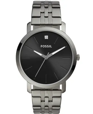 Fossil Men's Lux Luther Three Hand Gunmetal Gray Bracelet Watch 44mm