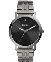 Fossil Men's Lux Luther Three Hand Gunmetal Gray Bracelet Watch 44mm