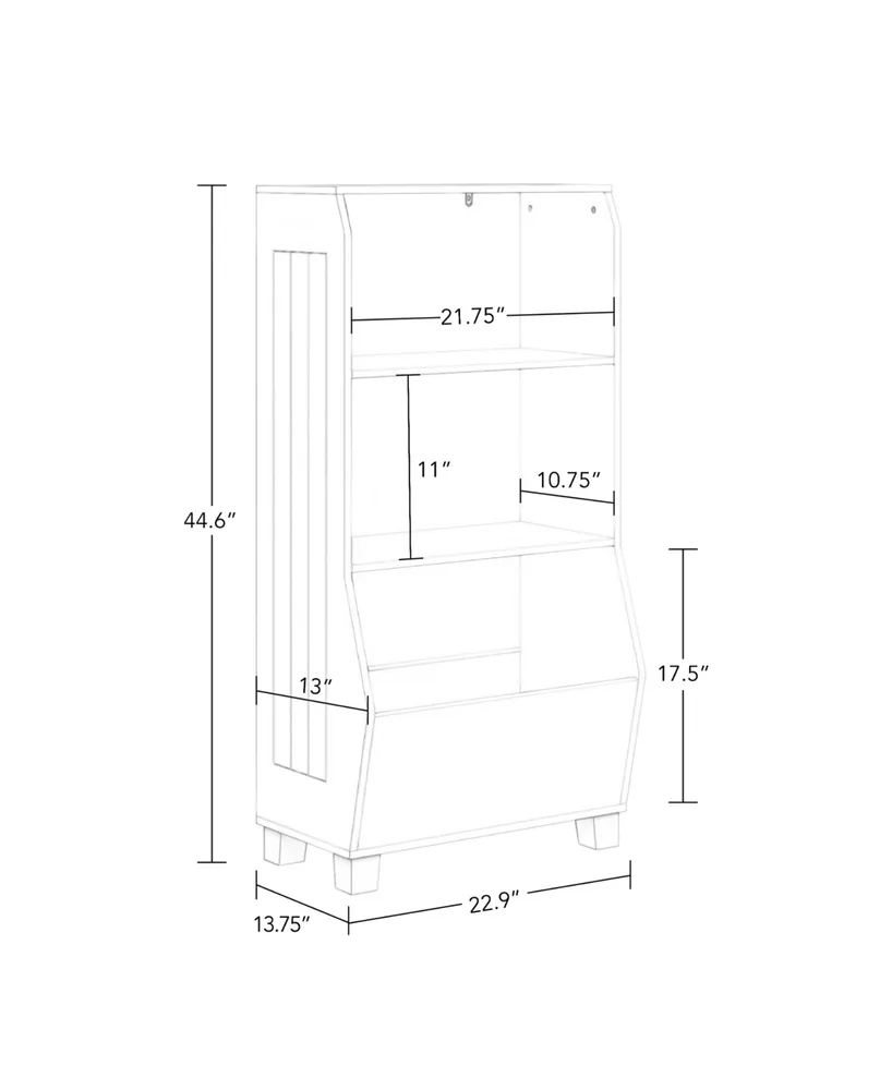 Kids Bookcase with Toy Organizer