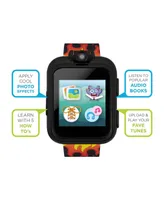 Kid's Playzoom 2 Black Racing Flames Tpu Strap Smart Watch 41mm