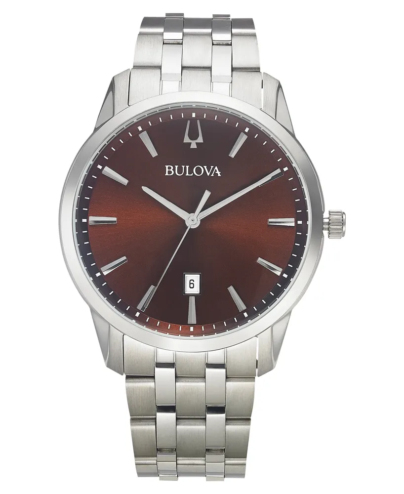 Bulova Men's Classic Sutton Stainless Steel Bracelet Watch 40mm
