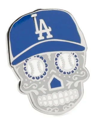 Mlb Men's Los Angeles Dodgers Sugar Skull Lapel Pin