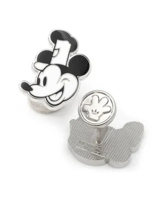 Disney Men's Steamboat Willie Singing Cufflinks - Silver