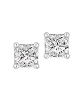 Gia Certified Diamond Princess Stud Earrings (1 ct. t.w.) in 14K White Gold