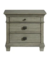 Picket House Furnishings Clovis 3- Drawer Nightstand with Usb