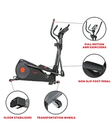 Sunny Health & Fitness Pre-Programmed Elliptical Trainer w/ Device Holder, Heart Rate Monitor, High Weight Capacity, Sf-E320001