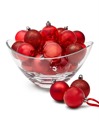 Holiday Lane Christmas Cheer Set of 30 Assorted Shatterproof Ball Ornaments, Created for Macy's