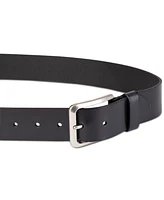 Tommy Hilfiger Men's Heavy Brass Buckle Leather Belt