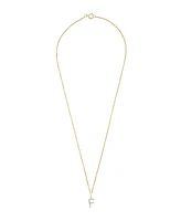Diamond Initial Pendant Necklace (1/10 ct. t.w.) in 14k Gold, 17" + 1" Extender