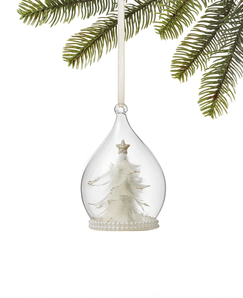 Holiday Lane Sugar Plum Glass Dome with Tree Ornament, Exclusively at Macy's