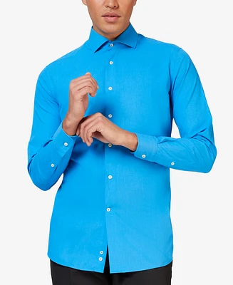 OppoSuits Men's Shirt - Long Sleeved Magic Mint Dress Pastel Green Formal Clothing