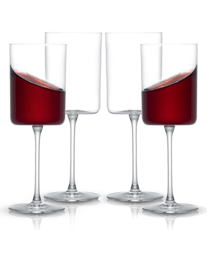 JoyJolt Claire Red Wine Glasses, Set of 4