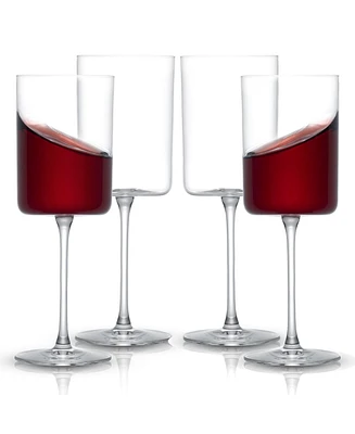 JoyJolt Claire Red Wine Glasses, Set of 4