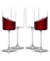 JoyJolt Claire Red Wine Glasses, Set of 4