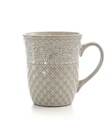 Elama Lotus Square Dinnerware Set of 16 Pieces