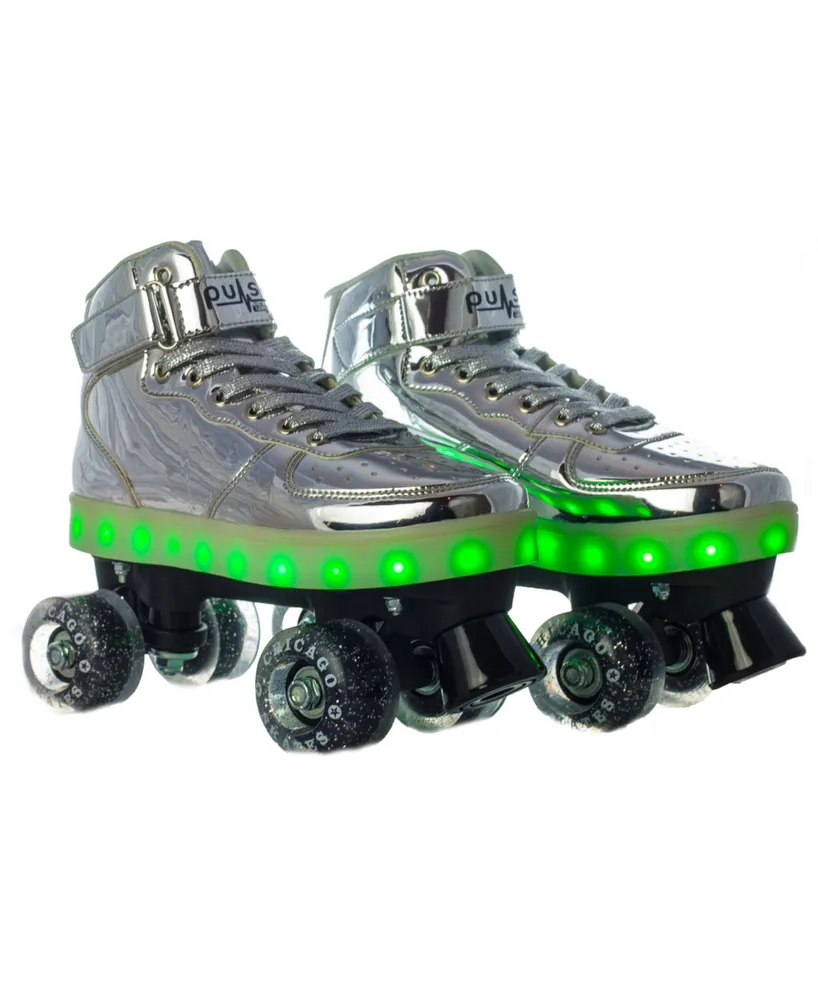 Chicago Pulse Led Light Up Quad Roller Skates, Silver