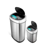 Rectangular Motion Sensor Trash Can Combination Set