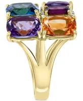 Effy Multi-Gemstone (12-1/8 ct. t.w.) & Diamond (1/6 ct. t.w.) Statement Ring in 14k Gold