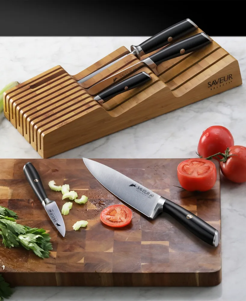 Saveur Selects 4-Piece Fine Edge Steak Knife Set, Forged German