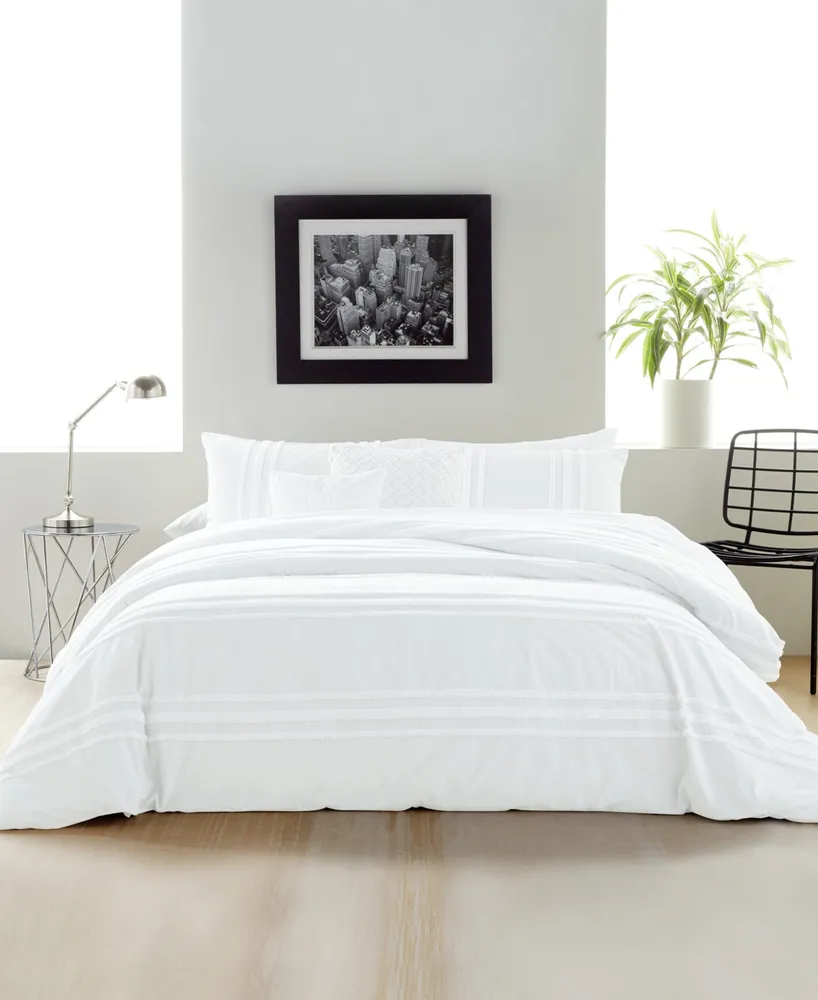 Chenille Stripe King Comforter Set