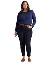 Lauren Ralph Plus Stretch Long-Sleeve Tee