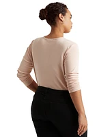 Lauren Ralph Plus Stretch Long-Sleeve Tee