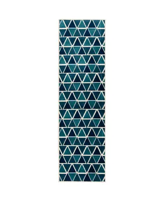 Closeout! Portland Textiles Loggia Isoscelle 2'3" x 7'6" Runner Outdoor Area Rug