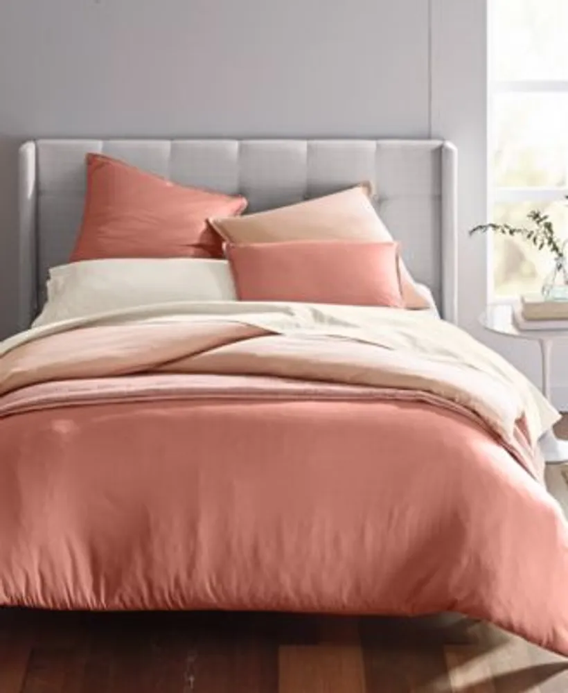 Oake Solid Reversible Cotton Lyocell Duvet Cover Sets Created For Macys