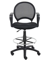 Boss Office Products Mesh Drafting Stool with Loop Arms