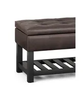 Cosmopolitan Traditional Rectangle Storage Ottoman Bench