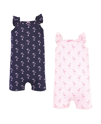 Hudson Baby Baby Girls Cotton Rompers