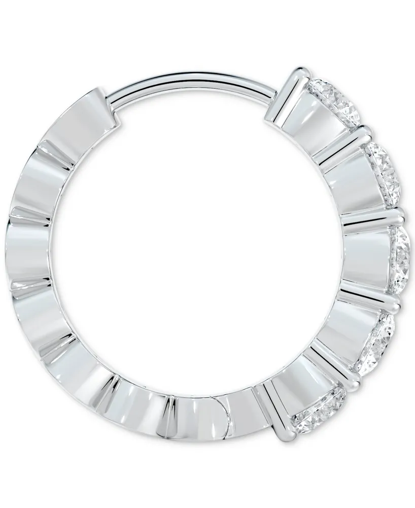 Portfolio by De Beers Forevermark Diamond Extra Small Hoop Earrings (3/4 ct. t.w.) in 14k White Gold, 0.385"