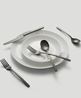 Cambridge Silversmiths Beacon Black Satin 45-Piece Flatware Set, Service for 8